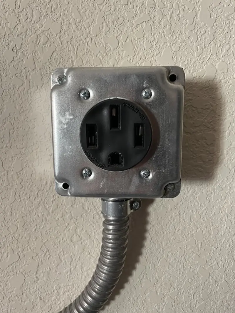 NEMA 14-50 outlet installed for Smart Home Electrical in Avalon
